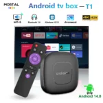 Smart Android 14 TV Box Mortal T1 WIFI6 Voice Control Home Theater AllwinnerH313 Bluetooth 4K HDR